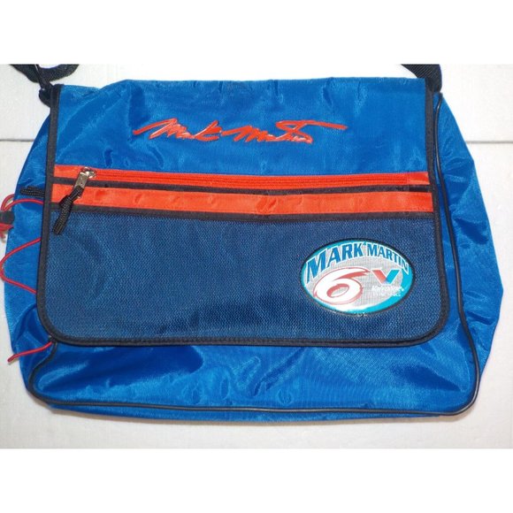 Nascar Shoulder Messenger Bag Mark Martin Valvoline Racing 3 Zip Compartments - Picture 2 of 8